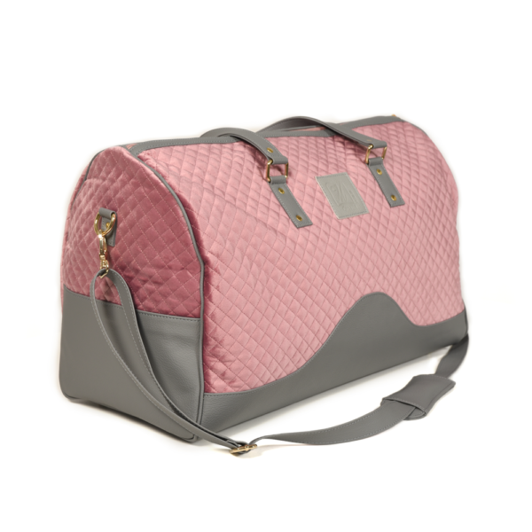 VM Luxury weekend travel bag torbica - Pastelno roza & siva